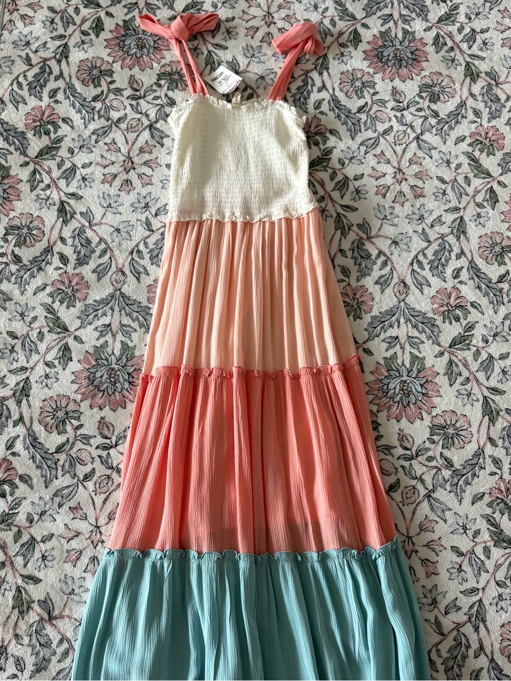 Tiered Tie-Shoulder Dress